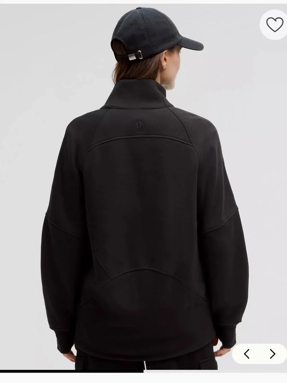 Lululemon Scuba oversized funnel-neck half zip wmn. sz. XS/S blk, good condition - Picture 2 of 13